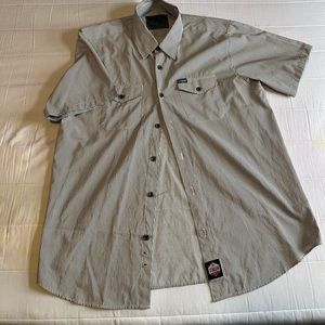 WorkForce Short Sleeve Work Shirt - Khaki & Black
